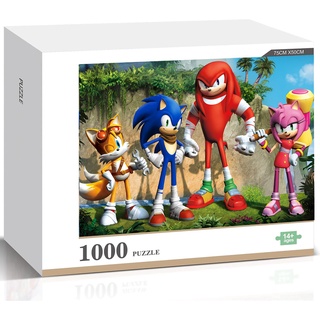 จิ๊กซอว์ไม้ รูปเกม Sonic the Hedgehogvideo คุณภาพสูง ของเล่นสําหรับครอบครัว 1000 ชิ้น