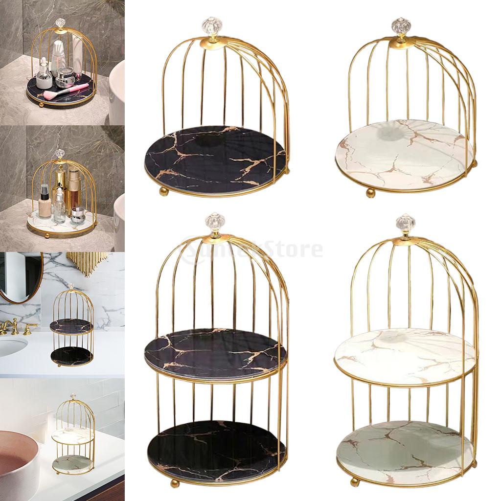 [HOMYL1 ] ออแกไนเซอร ์ เคาน ์ เตอร ์ , โต ๊ ะเครื ่ องแป ้ งชั ้ นวางถาดสําหรับเครื ่ องสําอางน ้ ําหอม Skincare, Rack Organizer Dresser ห ้ องนอนห ้ องครัว