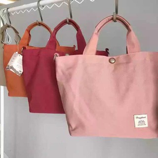 8 สี กระเป๋าผ้า สไตล์เกาหลี WomenS Canvas Shoulder Bag Handbag