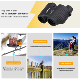 Fixed FocusSVBONY SV10 กล้องโทรทรรศน์ 8x25 กระเป๋าโฟกัสคงที่…