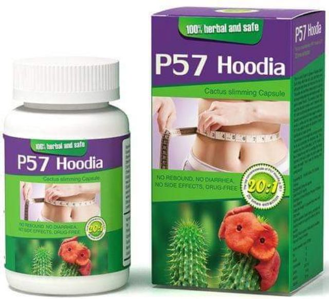 P57 Hoodia Cactus Slimming Capsules ฮูเดีย ของแท้ 100% herbal and safe โฉมใหม่ 30 แคปซูล No Box