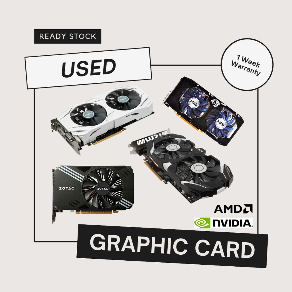 การ์ดกราฟิกมือสอง (GTX1070, RX580, RX470, P106) 3GB/ 6GB/ 8GB
