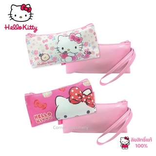 กระเป๋าดินสอ sanrio ลายคิตตี้ Kitty ลิขสิทธิ์แท้ ขนาด 21x11 ซม.แบบ1 ซิปบน มี 2 ลาย รุ่น KT-1019 กระเป๋าดินสอคิตตี้ bag