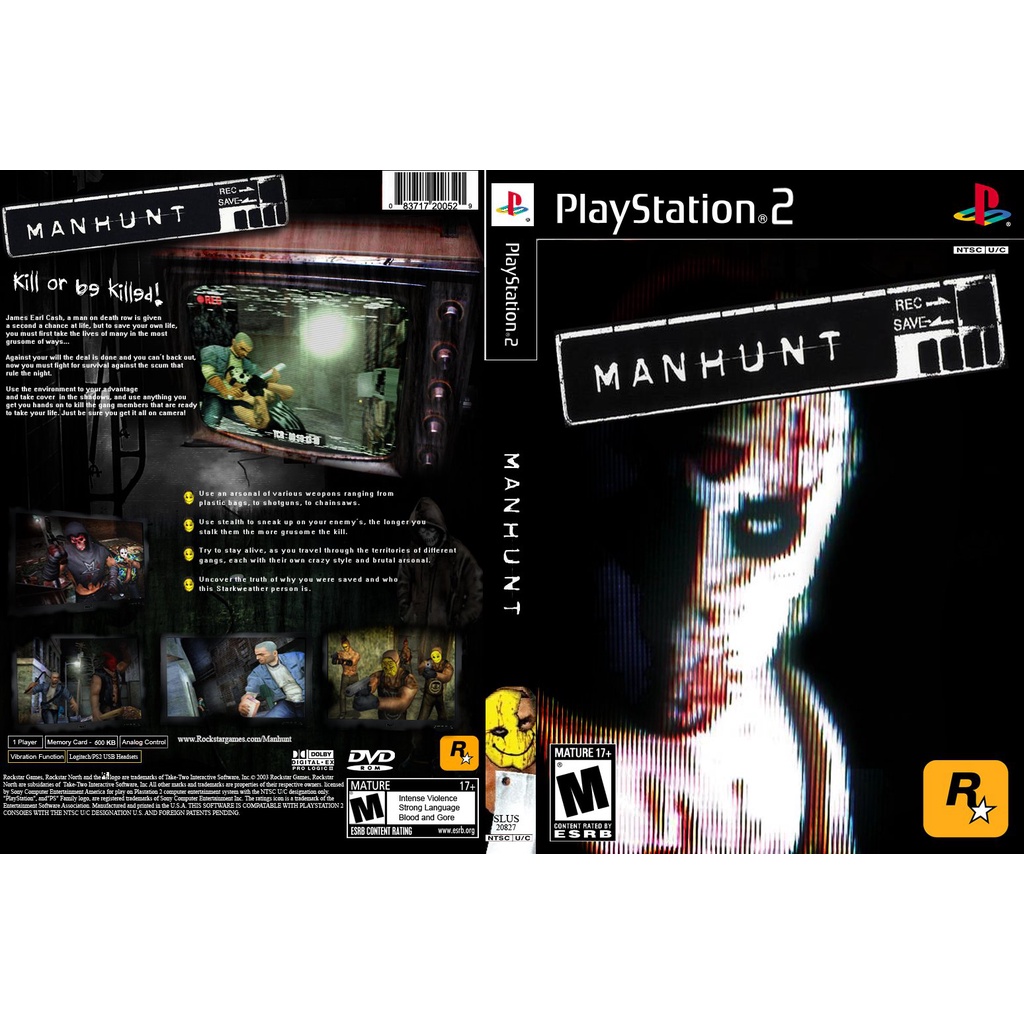แผ่นเกมส์ PS2 Manhunt คุณภาพ ส่งไว (DVD)