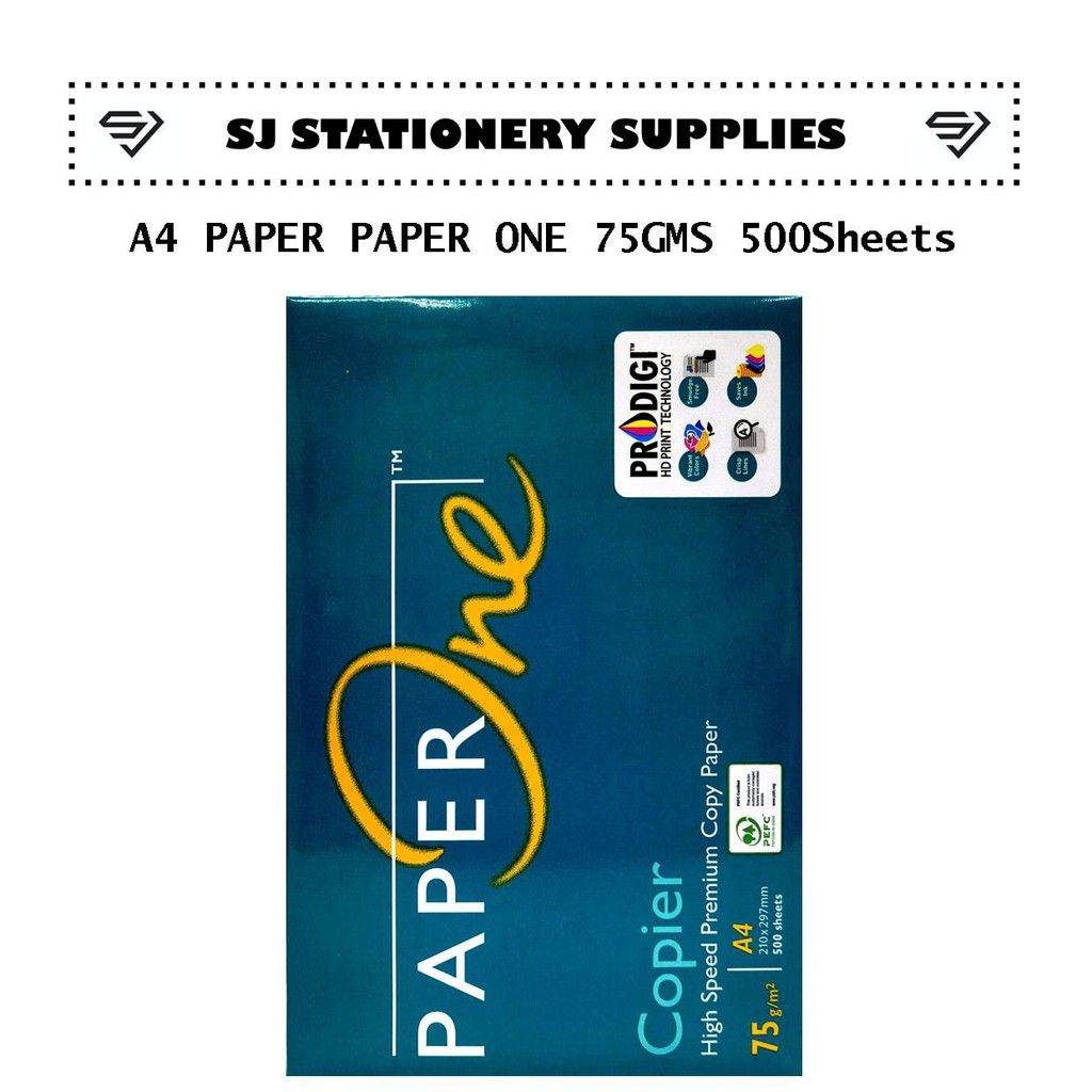 A4 PAPER PAPER ONE 75GMS 500 แผ่น/ A4 PAPER/ กระดาษสีขาว/ กระดาษ One