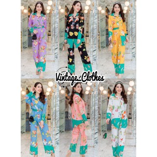 SET2ชิ้น เสื้อเชิ้ต คอปก แขนยาว+กางเกง ขายาว