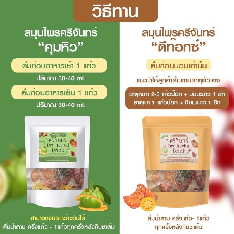 สมุนไพร ศรีจันทร์ สูตรลดด่วน คุมหิว ดีท๊อกซ์ ลดจริง ลดไว