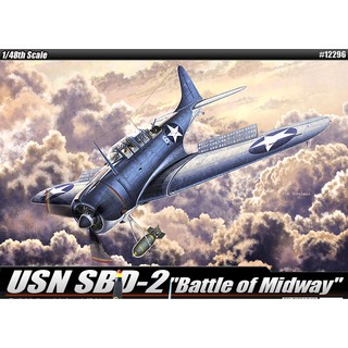 โมเดลประกอบ Academy Model 1/48 AC12296 USN SBD-2 BATLE OF MIDWAY