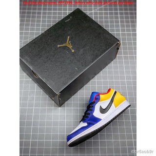 รองเท้าบาสเก็ตบอล Air Jordan 1 Low SE Blue Yellow Lakers