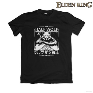 แขนสั้นcrew neckYyds เสื้อยืดแขนสั้นลําลอง ทรงหลวม ลายเกม Elden Ring Blaidd The Half Wolf แฟชั่นสําหรับทุกเพศS-XXXXL