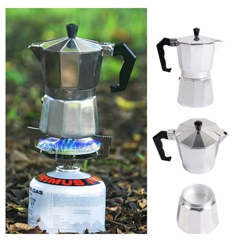 ☕☕☕Moka Pot หม้อต้มกาแฟ หม้อต้มกาแฟสด หม้อต้มกาแฟขนาดพกพา 1/2/3/6/9/12ถ้ว thumbnail 4