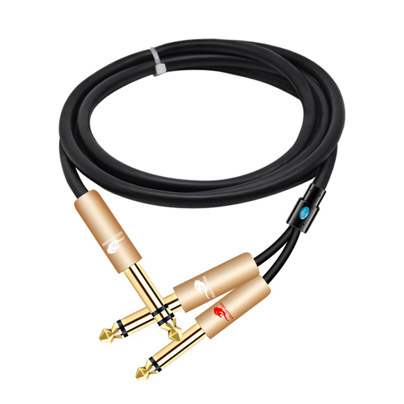 Golley LION 1/4 นิ้ว TRS สเตอริโอเป็น Dual 1/4 นิ้ว TS รูปที่ 4