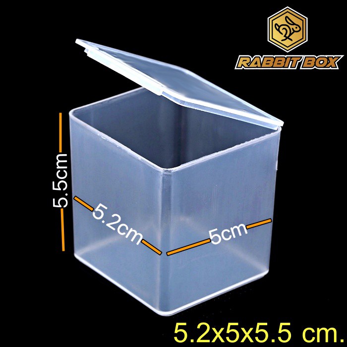 กล่องพลาสติก ขนาด 52x50x55 mm. (ขนาดช่องใส่ของ 52x50xสูง55 mm.) สำหรับใส่สิ่งของขนาดเล็ก อื่นๆ