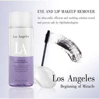 เช็ดเครื่องสำอาง กันน้ำ 35ML. อาย แอนด์ ลิป เมคอัพ รีมูฟเวอร์ Eye and Lip Makeup Remover LA Los Angeles แบรนด์จาก U.S.A.