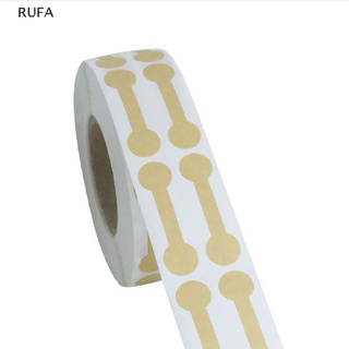 Rufa สติกเกอร์ป้ายแท็กราคา สีน้ําตาล ทรงกลม สําหรับติดตกแต่งเครื่องประดับ ดัมเบล 500 ชิ้น