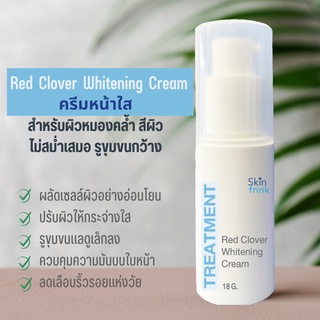 ครีมหน้าใส สำหรับผิวหมองคล้ำ สีผิวไม่สม่ำเสมอ รูขุมขนกว้าง Skinfrink Red Clover Whitening Cream  18 g