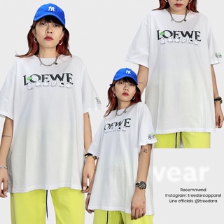 เสื้อยืด Oversize  สกรีนลาย (สินค้าพร้อมส่ง) code:2633ขาว