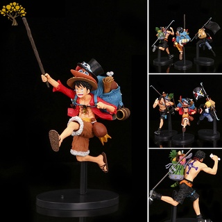 ลิงวันพีช D. Luff Portgas·D· โมเดลฟิกเกอร์อนิเมะ One Piece Monkey D. โมเดล Luffportgas·D· Ace Sabo น่ารัก