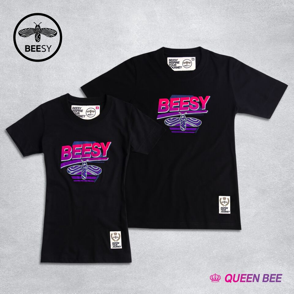 Beesy เสื้อคอกลม  ชาย หญิง  รุ่น Queen bee สีดำ
