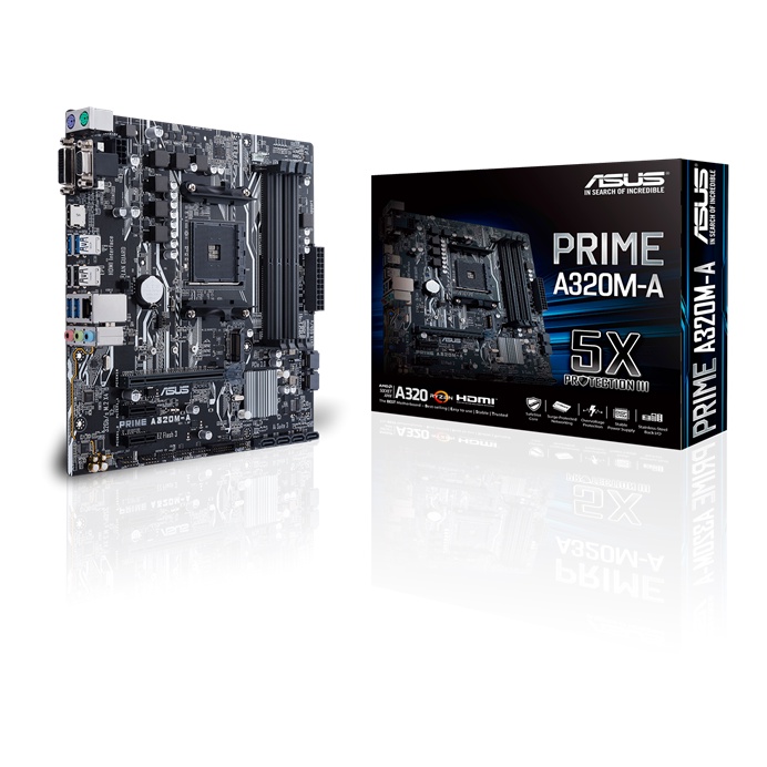 ASUS Mainboard (AM4) PRIME A320M-A  (มือสอง) ประกัน Advice 3 ปี