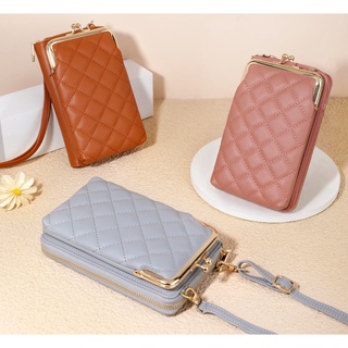 สินค้าใหม่ 2022 กระเป๋าสตางค์ใบยาว Clipper wallet พร้อมสายสะพายทรงตั้ง W009