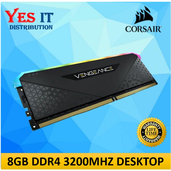 Corsair Vengeance RGB RS DDR4 8GB 3200MHz หน่วยความจําเดสก์ท็อป Ram ( CMG8GX4M1E3200C16 )