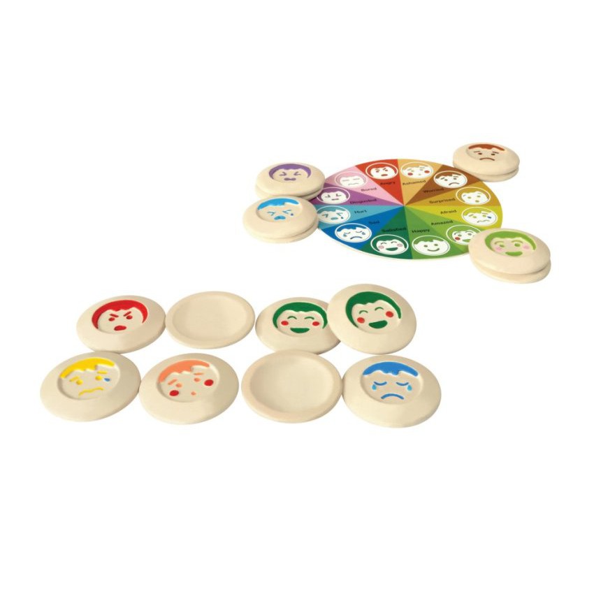PlanToys ของเล่นไม้ 5656 My Mood Memo เกมจับคู่อารมณ์ เสริมพัฒนาการ สำหรับเด็กอายุ 2 ปี ขึ้นไป