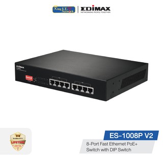 EDIMAX (ES-1008P V2) Long Range 8-Port Fast Ethernet PoE+ Switch with DIP Switch