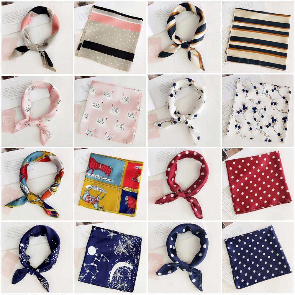 YUMEIREN ผ้าไหมซาติน ผ้าพันคอสี่เหลี่ยม แฟชั่นหรูหรา สำหรับผู้หญิง ของขวัญฤดูร้อน - รูปที่ 7