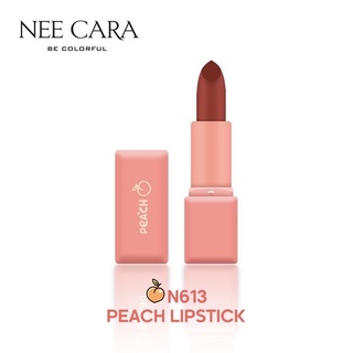 Nee Cara Peach Lipstick #N613 : neecara นีคาร่า พีช ลิปสติก x 1 ชิ้น   @beautybakery