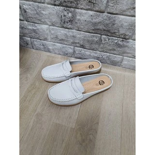 XX92-416 รองเท้าหนังแท้ เปิดส้น หนังนิ่มใส่สบาย มี 5 สี หลายไซส์ให้เลือก