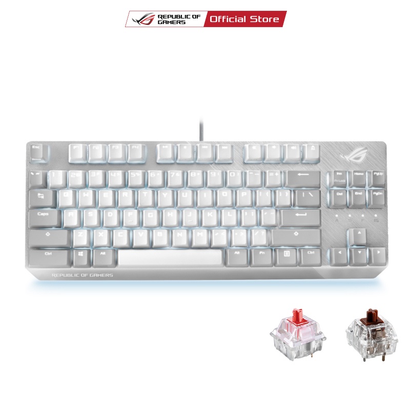 ASUS ROG Strix Scope NX TKL Moonlight White TH/ENG switch Keyboard (คีย์บอร์ด) มีให้เลือก 2 แบบ