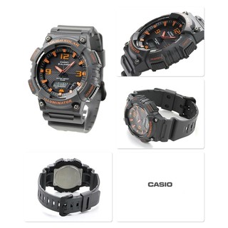 Casio standard Solar Powered นาฬิกาข้อมือผู้ชาย สีเทา สายเรซิ่น รุ่น AQ-S810W-8A