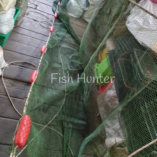 อวนลากปลามีทุ่นตะกั่วพร้อมใช้งาน ยาว 5เมตร-25เมตร (ขนาด2.5เซน-5เซน) สูง 3เมตร