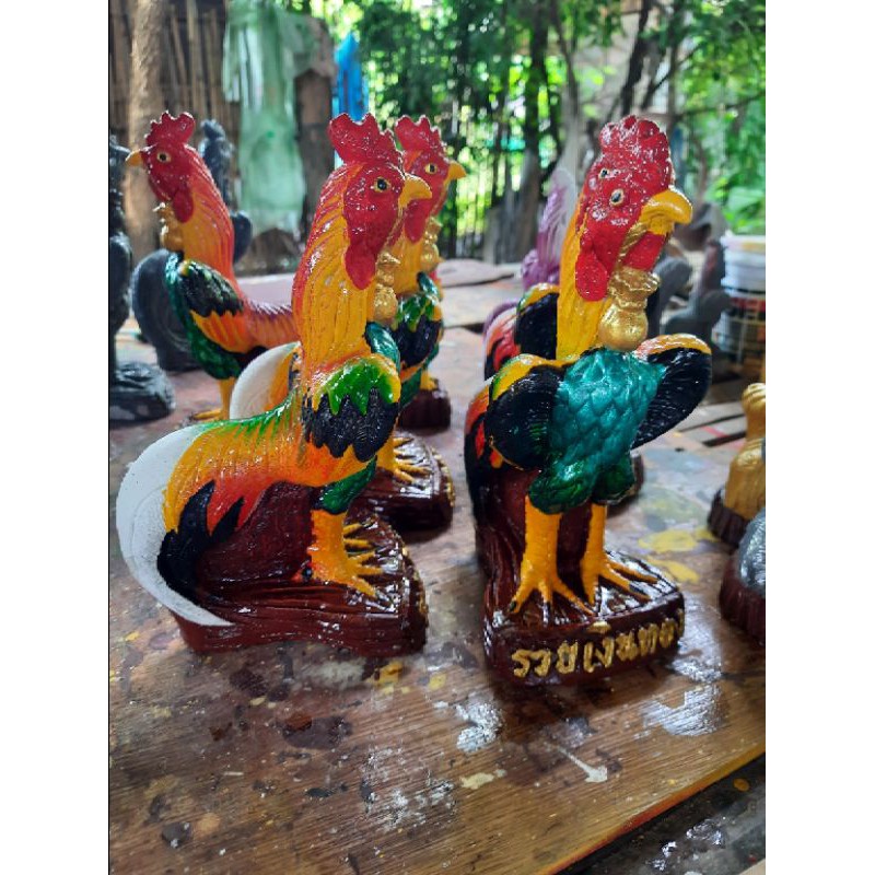 ไก่แก้บนไอ้ไข่ คู่ละ149$สี  สูง22  ซ.ม