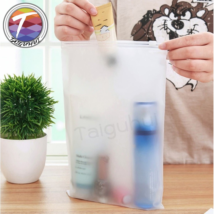 ถุงพลาสติก EVA เนื้อขุ่น ถุงหัวรูด ถุงใส่เสื้อผ้า (50ใบ) - รูปที่ 2