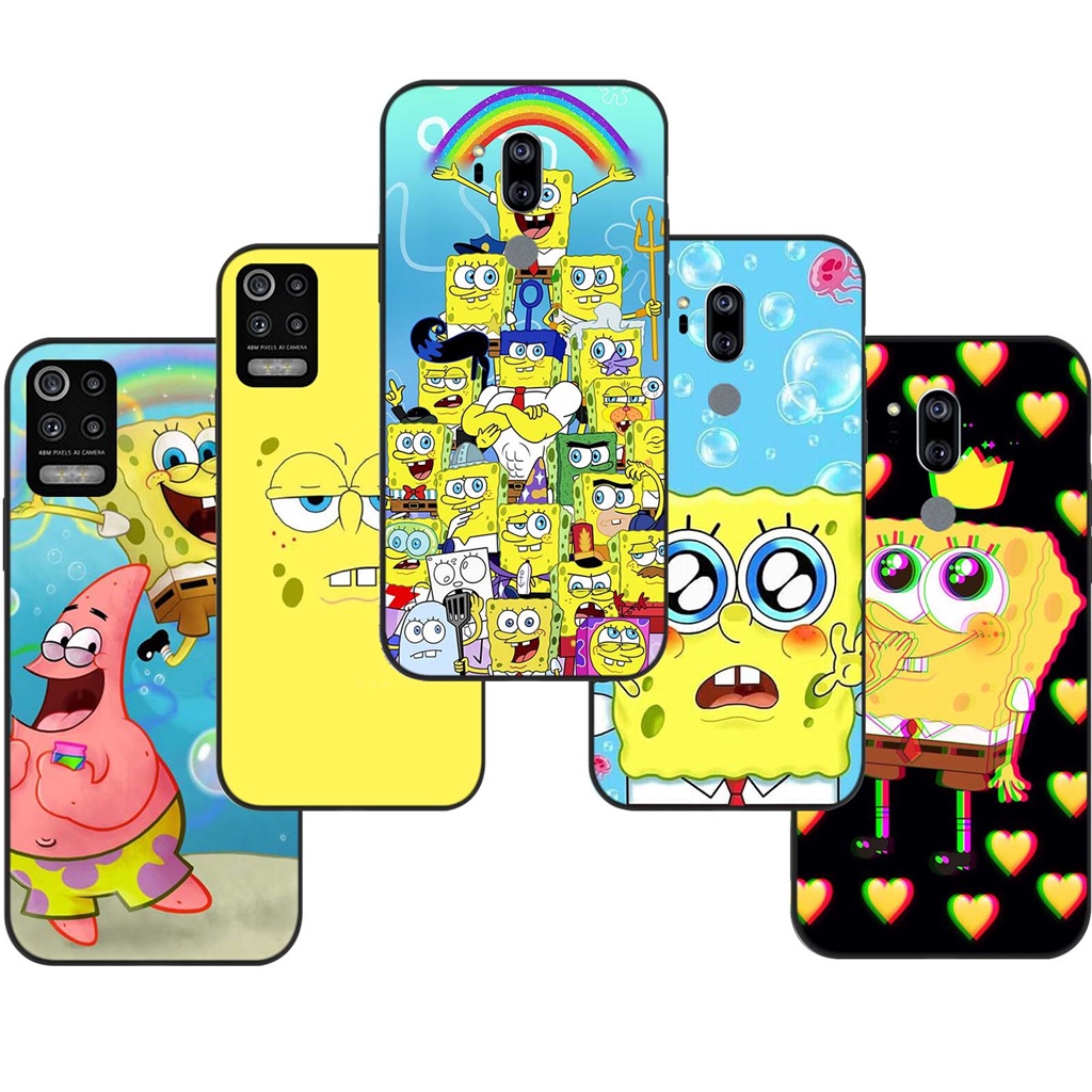 LG Q6 V60 V50 V50S ThinQ 5G K52 K42 K62 G7 G8 G8X ThinQ Soft Case TPU ซิลิโคน FA24 ใบอนุญาต Spongebo