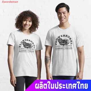 เสื้อยืดลำลอง Flowerhorn Tshirt, Fishkeeping, Fish Breeding, Thailand, Bangkok, Typographic Design Essential T-Shirt Pop