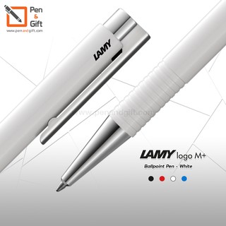 LAMY Logo M+ Ballpoint Pen - ปากกาลูกลื่น ลามี่ โลโก้เอ็มพลัส - มี 4 สี สีดำ สีน้ำเงิน สีแดง สีขาว หัวขนาด 0.7 มม.