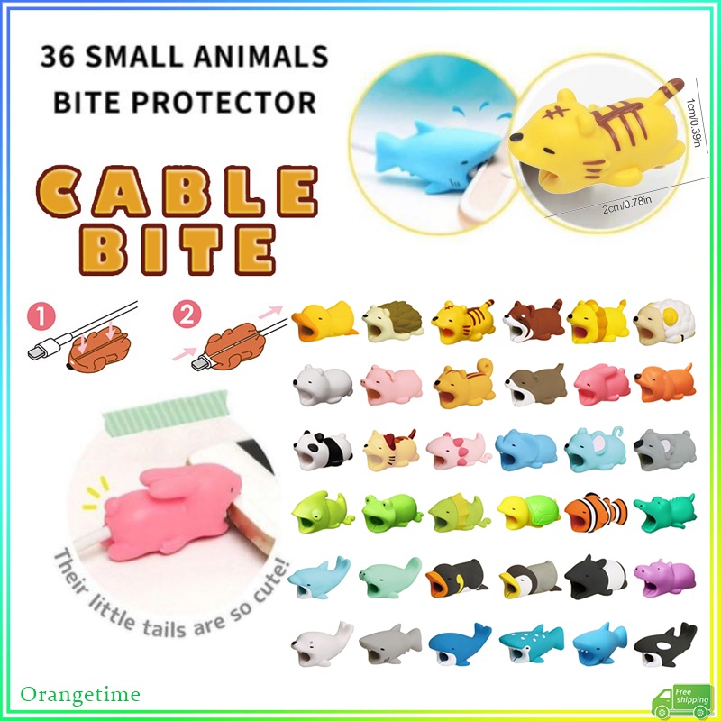 จัดส่งรวดเร็ว1Pc Animal Cable Charger Protector Cable Winder Cover Cord Protector สําหรับโทรศัพท์/สาย Android
