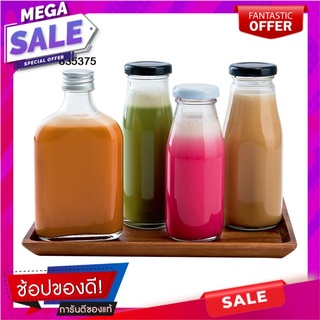 ขวดน้ำแบน พร้อมฝาปิด ขนาด 187 มล. แพ็ค 6 ขวดFlat Water Bottle With Lid, 187 Ml.