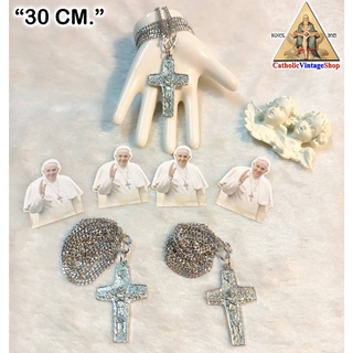 สร้อยสแตนเลส ไม้กางเขน นายชุมพาบาล จำลองแบบพระสันตะปาปาฟรานซิส PopeFrancis Cross พระคริสต์ กางเขน Jesus CrossNecklace