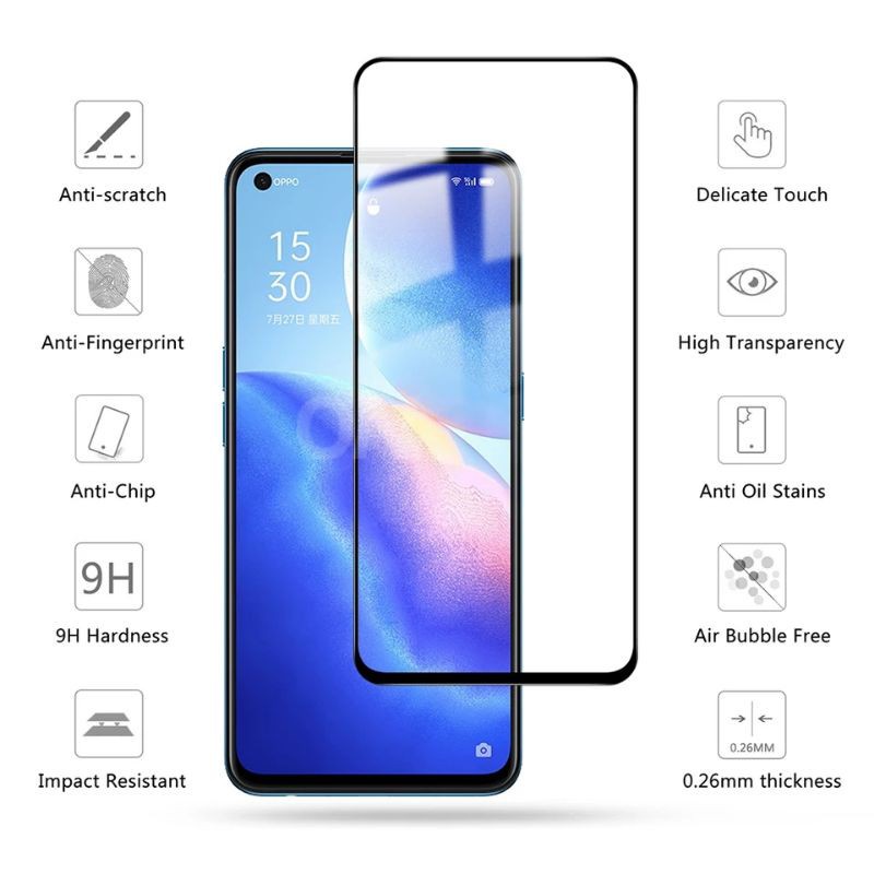 LAYAR TG สําหรับ SAMSUNG A50 A50S A51 A52 A52S A53 A70 A71 A72 A80 5G ANTI-SCRATCH HP FULL SCREEN CL