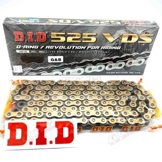 D.I.D V-Series 525VDS/120ZB สีทองหมุดดำ (G&amp;B)