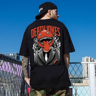 ส่งฟรี เสื้อ oversize ลาย Deathiokes เสื้อโอเวอร์ไซส์แขนสั้นสีขาว ดำ ผลิตใหม่ทุกตัว  ผลิตในไทย