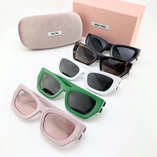 MIU MIU MU09WS SUNGLASSES แว่นตากันแดดแบรนด์มิวมิว ตัวหนังสือโลหะสีทองขาแว่น uv400