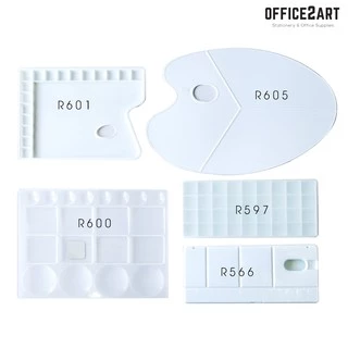 จานสีพลาสติก จานระบายสีแบบพับเก็บได้ ถาดผสมสี มีให้เลือกหลายแบบ WAKU (1 ชิ้น)
