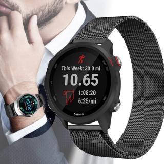 สายคล้องนาฬิกาข้อมือแสตนเลสสําหรับ garmin forerunner 245 245 m music 645