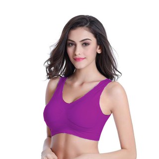 Wolfox Sport Bra Vest สปอร์ตบราออกกำลังกาย (รุ่นหลังเว้า) Violet