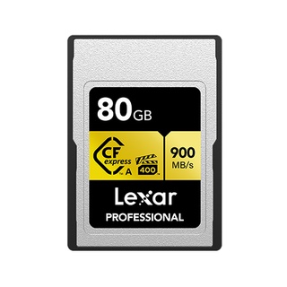 Lexar CFexpress Type A Card 80GB GOLD Series, RW up to 900/800 MB/s (สำหรับกล้อง SONY เท่านั้น) (LCAGOLD080G)